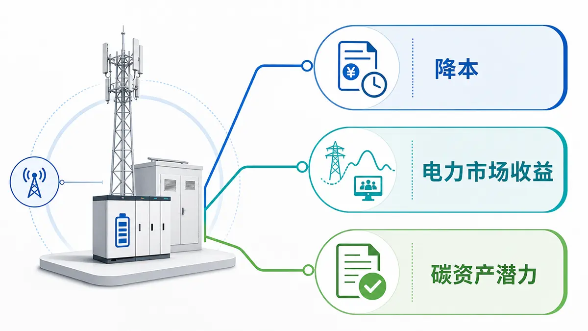 通信站点储能的三层价值路径